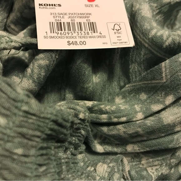 NWT Sage patchwork maxi babydoll dress - Picture 2 of 6